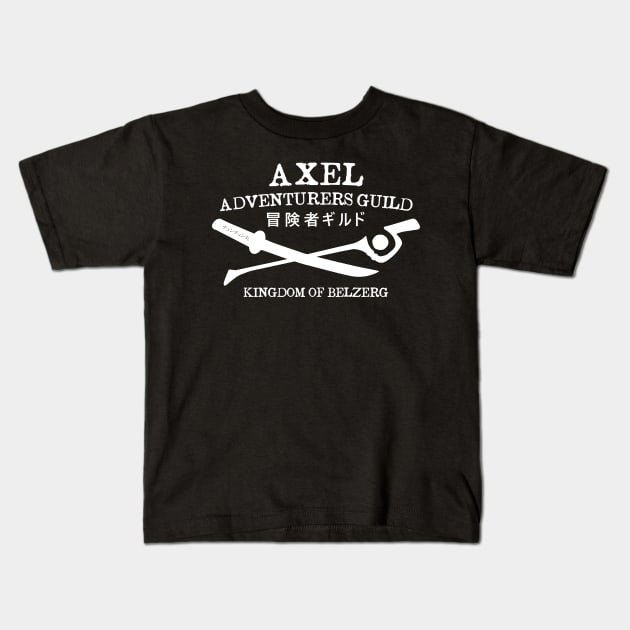 Axel Adventurers Guild - White Kids T-Shirt by Bitpix3l